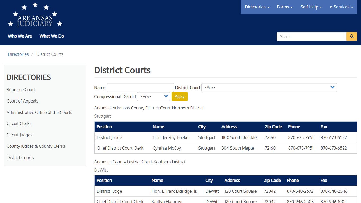 District Courts | Arkansas Judiciary - arcourts.gov
